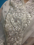 Saree 2357 White Chiffon Wedding Party Wear Sari Saris Shieno Sarees