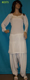 Suit 2373 White Crepe Salwar Kameez Dupatta Suit Medium Size Shieno