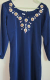 Suit 2375 Dark Blue Crepe Salwar Kameez Dupatta Pakistani Suit Shieno Sarees