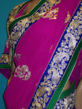 Saree 2376 Magenta Wedding Party Wear Sari Saris Shieno Sarees