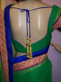 Saree 2379 Green Georgette Wedding Party Wear Sari Saris Shieno Sarees