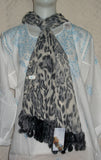 Scarf 2429 Gray Printed Dupatta Chunni Shawl Wrap Shieno