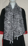 Scarf 2440 Black White Zebra Print Dupatta Chunni Shawl Wrap Shieno