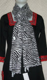 Scarf 2440 Black White Zebra Print Dupatta Chunni Shawl Wrap Shieno