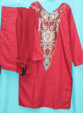 Suit 2454 Maroon Salwar Kameez Cotton Dupatta Large Size Shieno Sarees