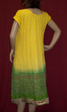Blouse 2518 Yellow Green Georgette Tunic Top Blouse Shieno Sarees
