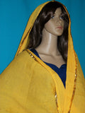 Scarf 2583 Yellow Cotton Haldi Ubtan Roka Dupatta Chunni Shawl