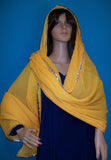 Scarf 2583 Yellow Cotton Haldi Ubtan Roka Dupatta Chunni Shawl