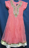 Girl’s 2689 Anarkali Melon Pink Indian Party Wear Shieno Sarees