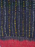 Tie Dye Black Cotton Scarf