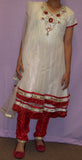 Girl’s Anarkali 2693 White Indian Clothing Shieno San Francisco Bay Area