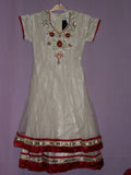 Girl’s Anarkali 2693 White Indian Clothing Shieno San Francisco Bay Area