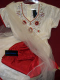 Girl’s Anarkali 2693 White Indian Clothing Shieno San Francisco Bay Area