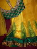 Girl’s 2699 Yellow Green Lehenga Indian Clothing Shieno