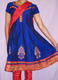 Girl’s 2700 Blue Anarkali Indian Indian Party Wear Churidar