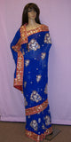 Saree 2731 Blue Georgette Bollywood Party Wear Indian Sari Shieno Sarees