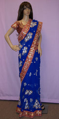 Saree 2731 Blue Georgette Bollywood Party Wear Indian Sari Shieno Sarees