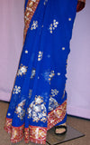 Saree 2731 Blue Georgette Bollywood Party Wear Indian Sari Shieno Sarees