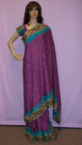 Saree 2738 Purple Georgette Wedding Party Wear Sari Shieno Sarees