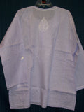 Kurti Tunic Shirt Blouse Lilac Cotton