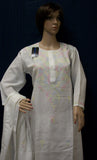 Suit 2798 Ivory Cotton Salwar Kameez Dupatta Large Size Shieno Sarees