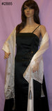 Silk Scarf 2885 Hand Painted Silver Dupatta Shawl Wrap Shieno Sarees