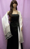 Scarf Wrap 2889 Black Lace Pure Silk Dupatta Chunni Shawl Shieno Sarees