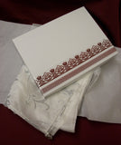Silk Scarf 2894 Dupatta Shawl Wrap Stole White Silver Lace Shieno Sarees