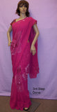 Saree 2913 Readymade Pink Printed Chiffon Pre Stitched Sari For Women