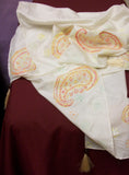 Silk Scarf 2943 Hand Painted Paisley Dupatta Chunni Shawl Wrap Shieno