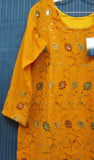 Blouse 2981 Mustard Georgette Large Size Cocktail Embroidered Kurti