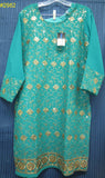 Blouse 2982 Green Georgette Large Size Cocktail Embroidered Kurti