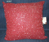 Home 2987 Decorative Burgundy Satin Pillow Cushion Cover