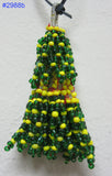 Trims 2988 Yellow Seed Beads Button Hanging