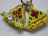 Trims 2988 Yellow Seed Beads Button Hanging