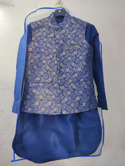 Men's 4581617 Waistcoat Kurta Pajama Set Size Small Medium Large