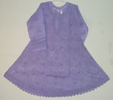 Blouse 030 Cotton Purple Hand Embroidered Medium Size Tunic Top Kurti Shieno