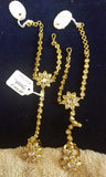 Bangles 3051320 Indian Designer Golden Hathpunja / Palm Anklets Bridal Wear