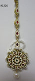 Tikka 3051326 Indian Designer Maang Tikka Golden Stones Pearls Shieno Sarees