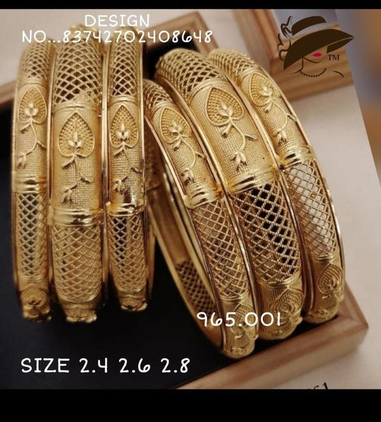 Bangles 3051592 Indian Designer Gold Finish Bangles Shieno Sarees