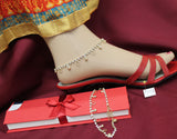Anklet 3096 Golden Payal Indian Payal Shieno Sarees