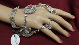 Haath Punja 3120 Bracelet Bangle Finger Rings Indian Bridal Wedding Shieno