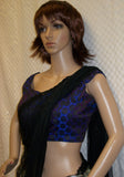 Choli 3418 Blue Black Saree Blouse Large Choli Shieno Sarees San Francisco bay area