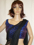 Choli 3418 Blue Black Saree Blouse Large Choli Shieno Sarees San Francisco bay area