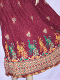 Skirt 3439 Cotton Printed Long Skirt L Large Size Shieno Sarees