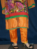 Suit 3493 Orange Georgette Party Wear Pakistani Suit Kameez Pajama Dupatta Shieno
