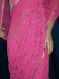 Saree 3500 Pink Chiffon Designer Party Wear Sari Shieno Sarees