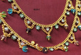 Anklet Payal 3551 Golden Multi Color Anklet Payal Shieno Sarees