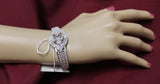 Bracelet 3567 Silver Kadra Bangle Bracelets Shieno Sarees Pleasanton