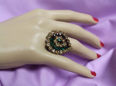 Finger Ring 3579 Golden Zircons Shieno Sarees